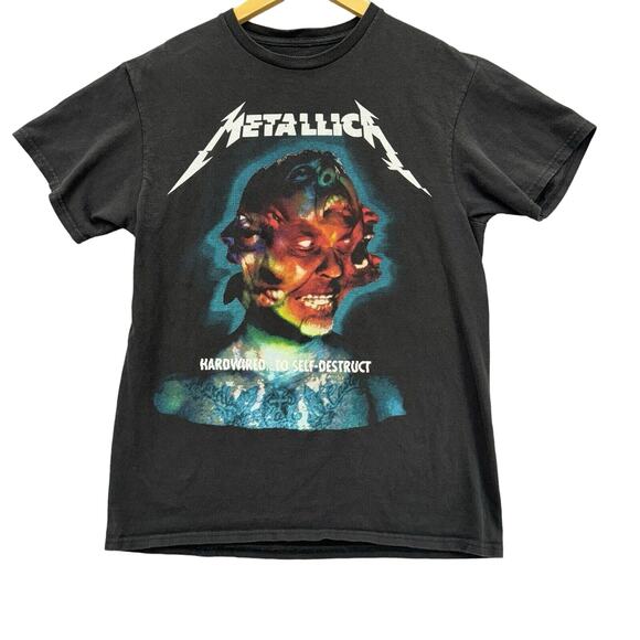 Metallica Hardwired to Self Destruct 2017 World Tour Tee Size Medium Black - Picture 1 of 6